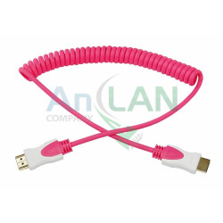 REXANT 17-7026 Шнур HDMI- HDMI 2М розовый витой