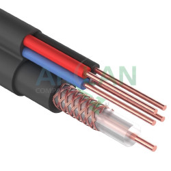 REXANT 01-4024 Кабель для видеонаблюдения ККСВ-П + 4х0.5мм., 305м., черный