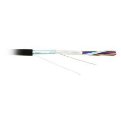 Hyperline FUTP10-C3-S24-OUT-PE-BK (FTP10-C3-SOLID-OUTDOOR) Кабель витая пара, экранированная F/UTP, категория 3, 10 пар (24 AWG), одножильный (solid), экран - фольга, внешний, PE, -40°C - +60°C, черныйКабель экранированная витая пара (FTP), 10/25/5..