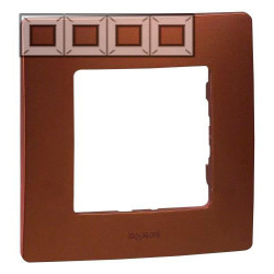 LEGRAND 672574 Рамка 4 поста, цвет какао, ETIKA