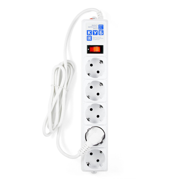 Купить Power Cube SPG-B-6-WHITE Фильтр-удлинитель, 1.9 м, 5 розеток, 10А/2,2кВт, белый Power Cube SPG-B-6-WHITE Фильтр-удлинитель, 1.9 м, 5 розеток, 10А/2,2кВт, белый