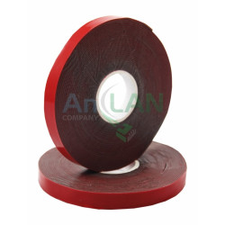 REXANT 09-6006 Двухсторонний скотч, красного цвета на серой основе, 6мм, 5метров