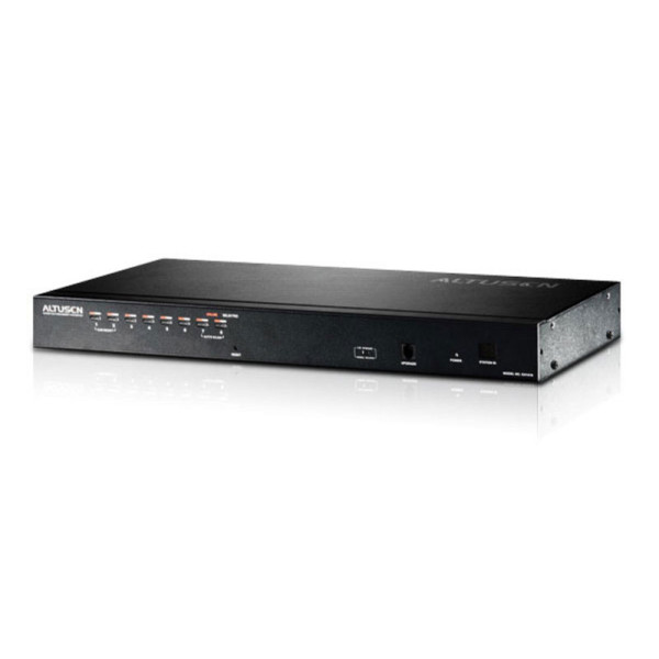 ATEN/ALTUSEN KH1508A-AX-G Переключатель, электрон., KVM, 1 local user PS2/USB+VGA =>8 cpu (PS2/USB/Sun+VGA)/RS232, без модулей, 1600x1200 60Hz (30м), 1U 19, исп.спец.модули и UTP, OSD, каскад 512