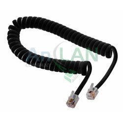 REXANT 18-2023 Шнур витой трубочный 2М телефонный черный