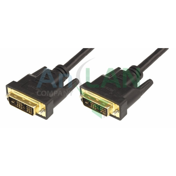 REXANT 17-6406 Шнур DVI-D - DVI-D 5M gold с фильтрами