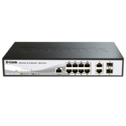 D-Link DES-1210-10/ME/B1A Управляемый коммутатор 2 уровня с 8 портами 10/100Base-TX и 2 комбо-портами 100/1000Base-T/SFP
