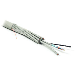 Hyperline FUTP48-C5E-S24-IN-PVC-GY (FTP48-C5e-SOLID-INDOOR) Кабель витая пара, экранированная F/UTP, категория 5e, 48 пар (4 пары (24 AWG)х12), одножильный (solid), каждый 4х парник в фольге, PVC, -20°С - +60°С, серыйКабель витая пара экранированна..