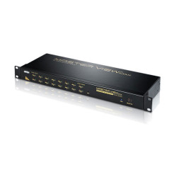 ATEN CS1216A-AT-G Переключатель, электрон., KVM, 1 user PS2+VGA => 16 cpu PS2/USB+VGA, со шнурами PS2 2х1.8м., 1920x1440, 1U 19, исп.спец.шнуры, OSD, каскад 256