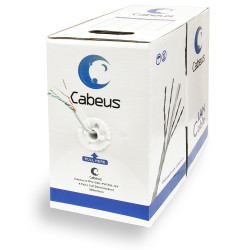 Cabeus UTP-4P-Cat.5e-PATCH-GY Кабель витая пара UTP (U/UTP), категория 5e, 4 пары, 7x0.20мм (24 AWG), многожильный (patсh), серый (305 м)