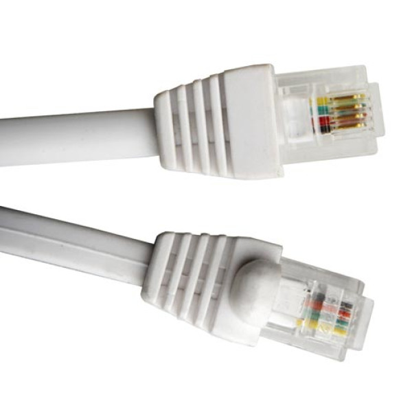 Hyperline PCM-RJ12-RJ12-5M-WH Патч-корд телефонный, molded (литой), 5 м, белый