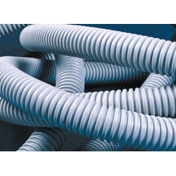 DKC / ДКС 90520 Труба гибкая гофрированная 20 мм из самозатухающего ПВХ-пластиката, тяжёлая, цвет серый (RAL 7035), от -5C до +60С