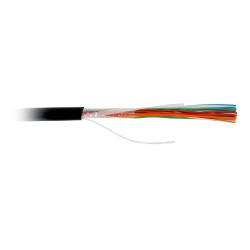 Hyperline UUTP10-C3-S24-OUT-PE-BK (UTP10-C3-SOLID-OUTDOOR) Кабель витая пара, неэкранированная U/UTP, категория 3, 10 пар (24 AWG), одножильный (solid), внешний, PE, -40°C до +50°C, черныйКабель неэкранированная витая пара (UTP), 10/25/50/100 пар, ..