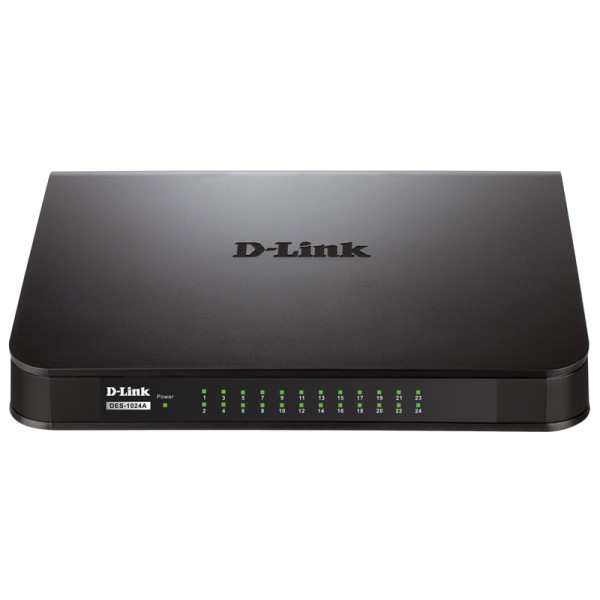 D-Link DES-1024A/C1A/E1A Неуправляемый коммутатор с 24 портами 10/100Base-TX и функцией энергосбережения