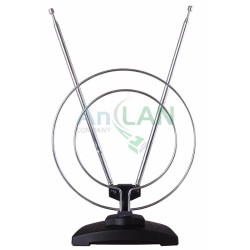 REXANT 34-0108 RX-108 антенна ком. телескопич. на подставке с кольцом VHF, UHF, 47-860 MHz