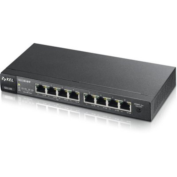 ZyXEL GS1100-8HP 8-портовый коммутатор Gigabit Ethernet c 4 портами High Power PoE