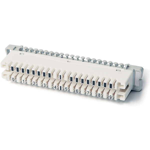 Hyperline KR-PL-10-BRK-0 Плинт размыкаемый, на 10 пар, нормальнозамкнутый, маркировка 0-9
