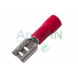 REXANT 08-0412 КЛЕММА ПЛОСКАЯ изолированная (КПИ гнездо - 5.6мм) 0.5-1.5кв.мм (VF1.25-187(8))