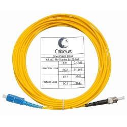 Cabeus FOP(s)-9-SC-ST-5m Шнур оптический simplex SC-ST 9/125 sm 5м LSZH