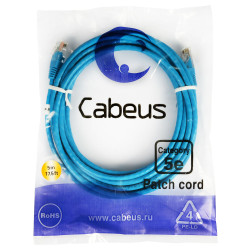 Cabeus PC-UTP-RJ45-Cat.5e-5m-BL Патч-корд UTP, категория 5е, 5 м, неэкранированный, синий