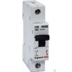 LEGRAND 409115 Автоматический выключатель, серия DX3, С20A, 25kA, 1-полюсный
