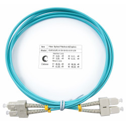 Cabeus FOP-50-SC-SC-2m Шнур оптический duplex SC-SC 50/125 mm OM3 2м LSZH