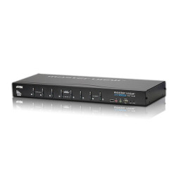 ATEN CS1768-AT-G Переключатель, электрон., KVM+Audio, 1 user USB+DVI => 8 cpu USB+DVI, со шнурами USB DVI-D 2x1.8м., 1920x1200 DVI Single Link/2048x1536 VGA, 1U 19, исп.спец.шнуры, OSD, каскад 512, (2-портовый USB 2.0 hub)