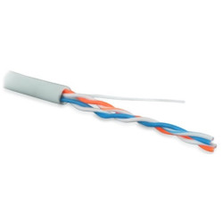 Hyperline UUTP2-C5-P24-IN-LSZH-GY-500 (500 м) Кабель витая пара, неэкранированнаят U/UTP, категория 5, 2 пары (24 AWG), многожильный (patсh), LSZH, нг(С)-HF, -20°C - +75°C, серый