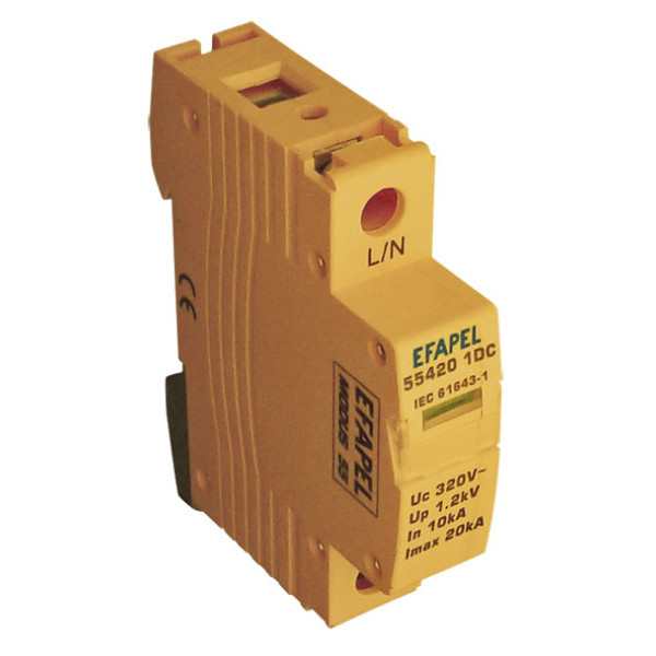 Купить Efapel 55420 1DC Ограничитель перенапряжения SPD-1P-230/300V 20kA (In=10kA) Efapel 55420 1DC Ограничитель перенапряжения SPD-1P-230/300V 20kA (In=10kA)