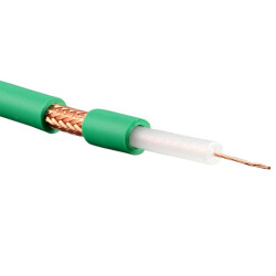 Canare LV-61S GREEN Кабель коаксиальный RG-59 (75 Ом), жила - 24 AWG(0.6 mm, медь, многожильный), внеш. диам- 6.1 мм, экран (оплетка 95%), легкий, гибкий, зеленый