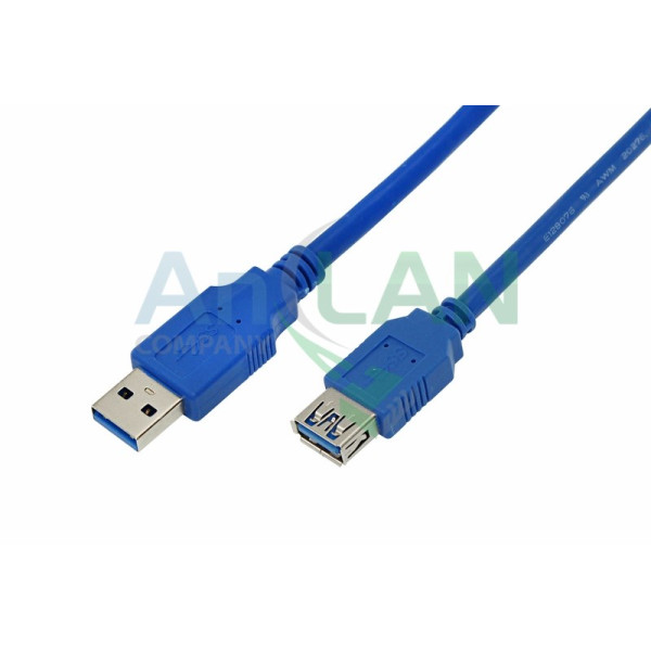 REXANT 18-1612 Шнур штекер USB A 3.0 - гнездо USB A 3.0 0,75м