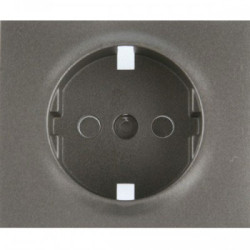 LEGRAND 770257 Лицевая панель для розетки 2К+З со шторками, алюминий, Valena