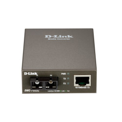 D-Link DMC-F60SC Медиаконвертер с 1 портом 10/100Base-TX и 1 портом 100Base-FX с разъемом SC для одномодового оптического кабеля (до 60 км)