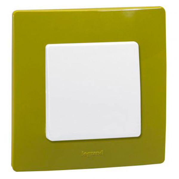 LEGRAND 672541 Рамка 1 пост, зеленый папоротник, ETIKA