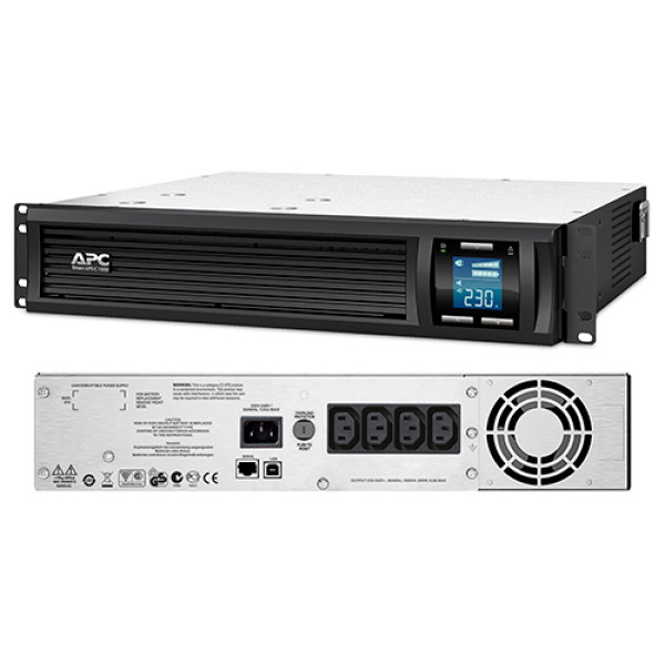APC SMC1500I-2U Smart-UPS Источник бесперебойного питания в стойку 1500VA/900W 2U RackMount, 230V, Line-Interactive, LCD (REP.SC1500I) (направляющие для монтажа в стойку в комплекте)