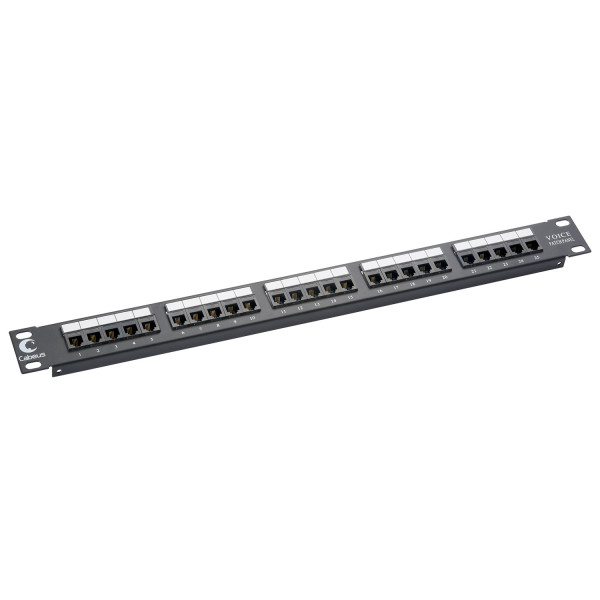 Cabeus PL-25-TEL-Toolless Патч-панель 19 (1U), 25 портов, RJ-11 (6P4C)