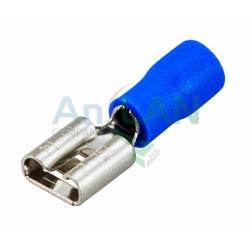 REXANT 08-0433 КЛЕММА ПЛОСКАЯ изолированная (КПИ гнездо - 7.4мм) 1.5-2.5кв.мм (VF2-250)