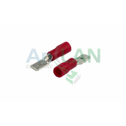 REXANT 08-0312 КЛЕММА ПЛОСКАЯ изолированная (КПИ штекер - 4.8мм) 0.5-1.5кв.мм (VM1.25-187(8))