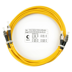 Cabeus FOP(d)-9-FC-ST-5m Шнур оптический duplex FC-ST 9/125 sm 5м LSZH
