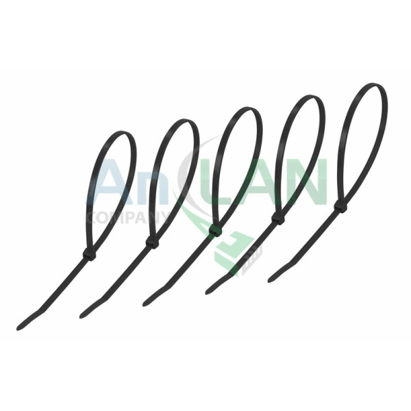 REXANT 07-0401-25 Хомут nylon 400 х 5.0 мм 25шт черный