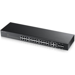 ZyXEL GS1920-24 Интеллектуальный коммутатор Gigabit Ethernet с 24 разъемами RJ-45 и 4 SFP-слотами совмещенными с разъемами RJ-45
