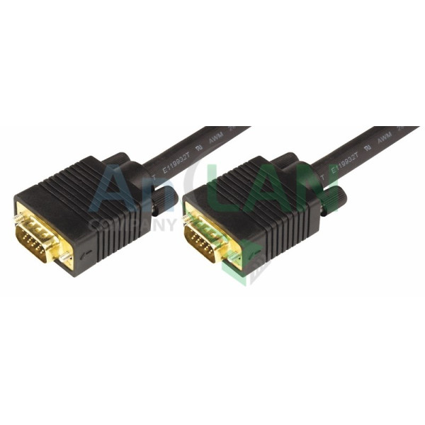 REXANT 17-5509 Шнур VGA plug - VGA plug 15М gold с ферритами