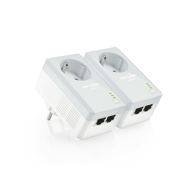 TP-Link TL-PA4020PKIT AV500 Комплект 2-портовых адаптеров Powerline со встроенной розеткой