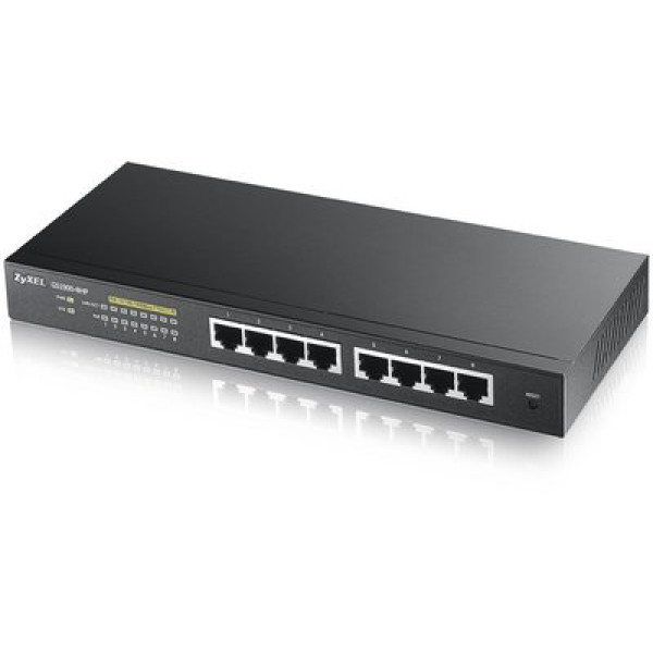 ZyXEL GS1900-8HP Интеллектуальный High Power PoE-коммутатор Gigabit Ethernet с 8 разъемами RJ-45