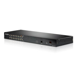 ATEN/ALTUSEN KH1516A-AX-G Переключатель, электрон., KVM, 1 local user PS2/USB+VGA =>16 cpu (PS2/USB/Sun+VGA)/RS232, без модулей, 1600x1200 60Hz (30м), 1U 19, исп.спец.модули и UTP, OSD, каскад 512