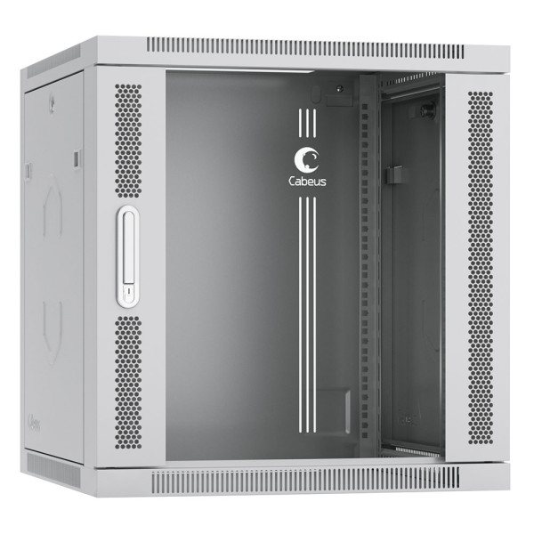 Cabeus SH-05F-12U60/60 Шкаф телекоммуникационный настенный 19 12U 600x600x635mm (ШхГхВ) дверь стекло