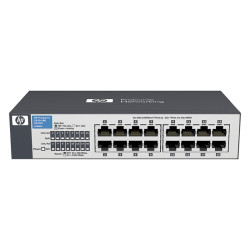 HP J9560A#ABB Коммутатор 1410-16G (16 ports 10/100/1000, безвентиляторный, неуправляемый, стекируемый 19')(замена JD998A)