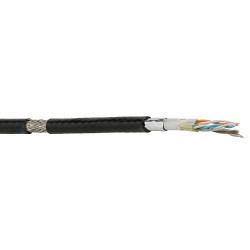 Belden 74004PU.00500 (куски) Кабель для сетей Industrial Ethernet, категория 7, 4 пары, 23 AWG (0,57 мм), одножильный (solid), S/FTP, (-40°С - + 80°С), PUR (Halogen free), черный