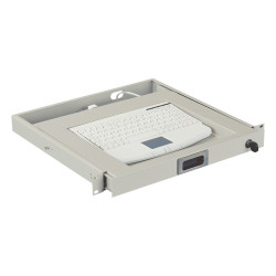 ZPAS WZ-SB78-00-01-011 Клавиатурная полка 1U, с мини-клавиатурой KBD-ACK-EN-RS-PS/2 / KeySonic ACK-540 c сенсорной панелью (touchpad), цвет клавиатуры серый, разъем PS/2, раскладка клавиатуры US, серая (RAL 7035) (WZ-SB78-00-05-011) (SZB-78-00-00/1)..