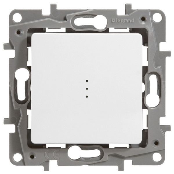 LEGRAND 672215 Выключатель/переключатель с подсветкой, 10AX, с автоматическими зажимами, белый, ETIKA