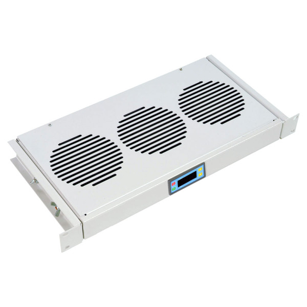 Модуль вентиляторный 19 1U, 3 вентилятора, регул. глубина 200-310 мм с контроллером температуры